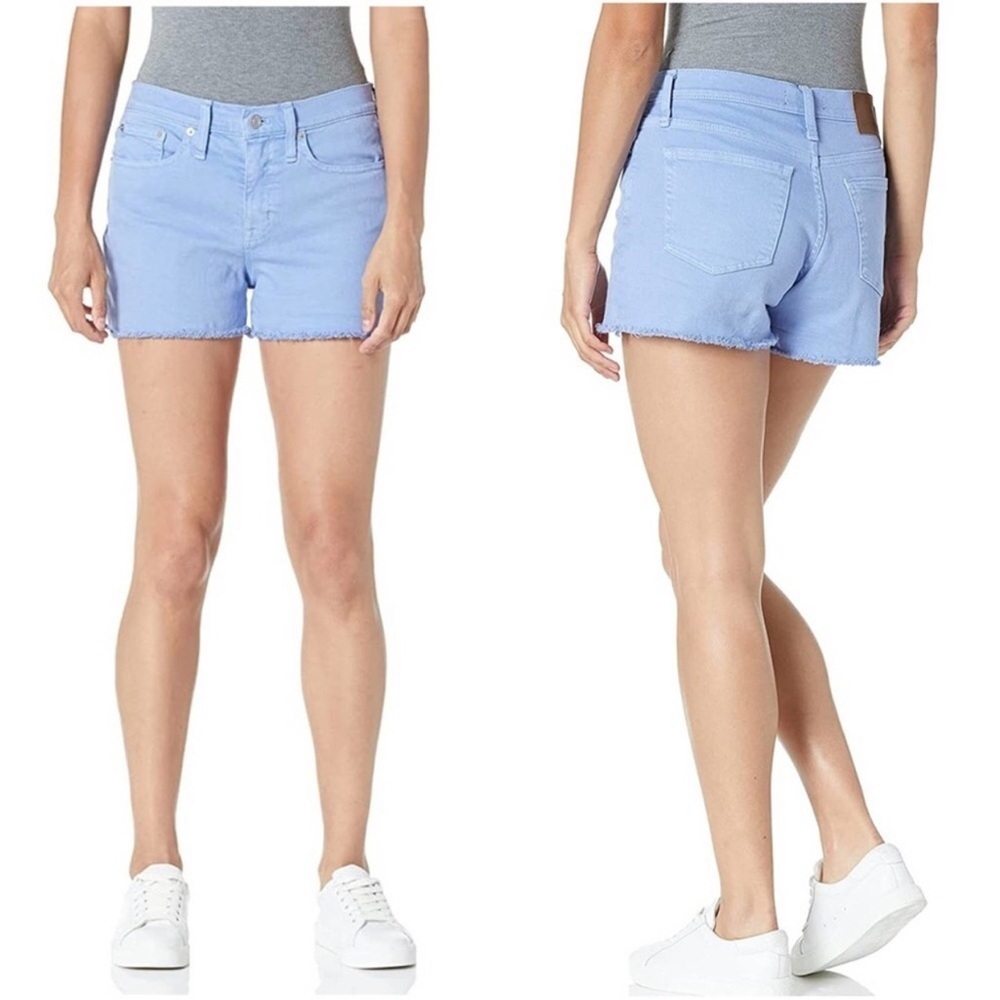 J. Crew Periwinkle High-Rise Garment-Dyed Cutoff Boy Short Size 27